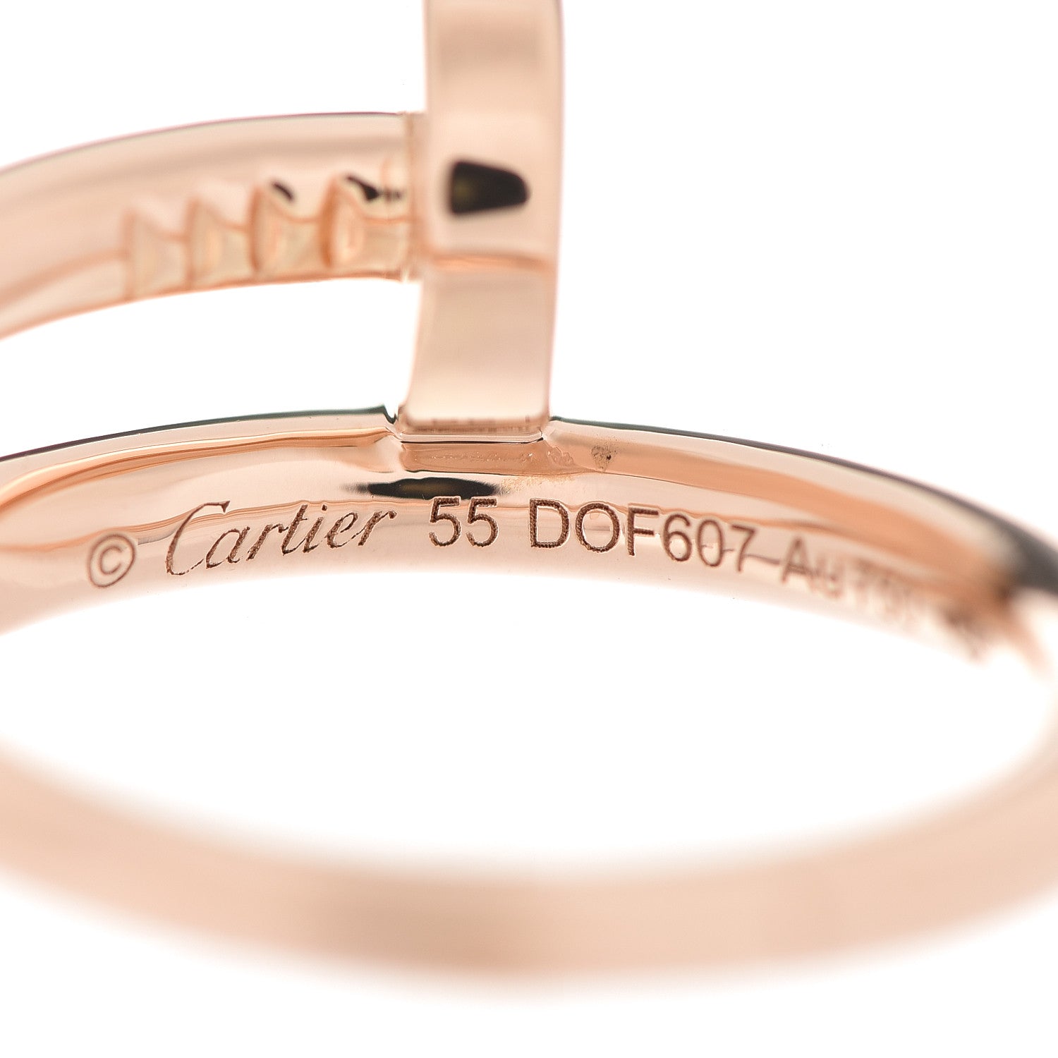 Cartier 18K Pink Gold Juste Un Clou Ring 55 7.25 4 of 5