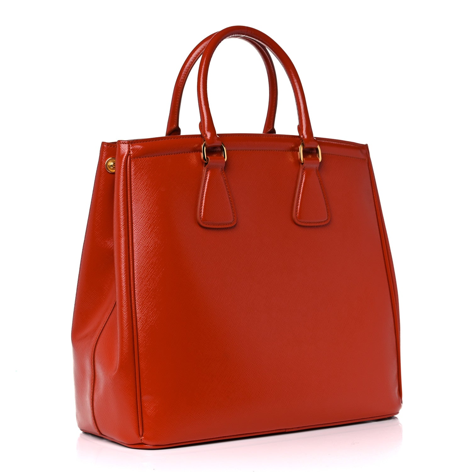 Prada Saffiano Vernice Parabole Tote Arancio 2 of 20