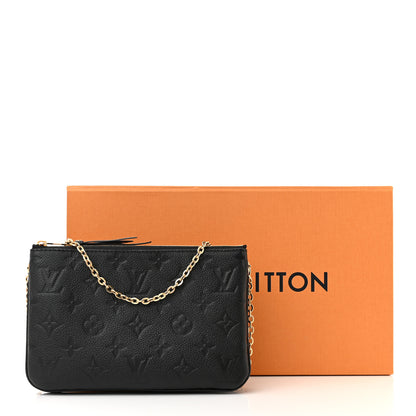 Louis Vuitton Empreinte Double Zip Pochette Black 11 of 11