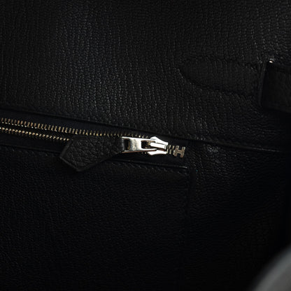 Hermes Taurillon Clemence Birkin 35 Black 12 of 16