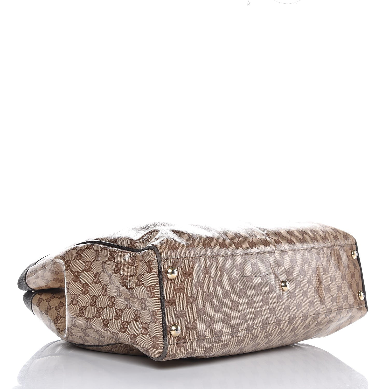 Gucci Crystal Monogram Tote Dark Brown 4 of 12