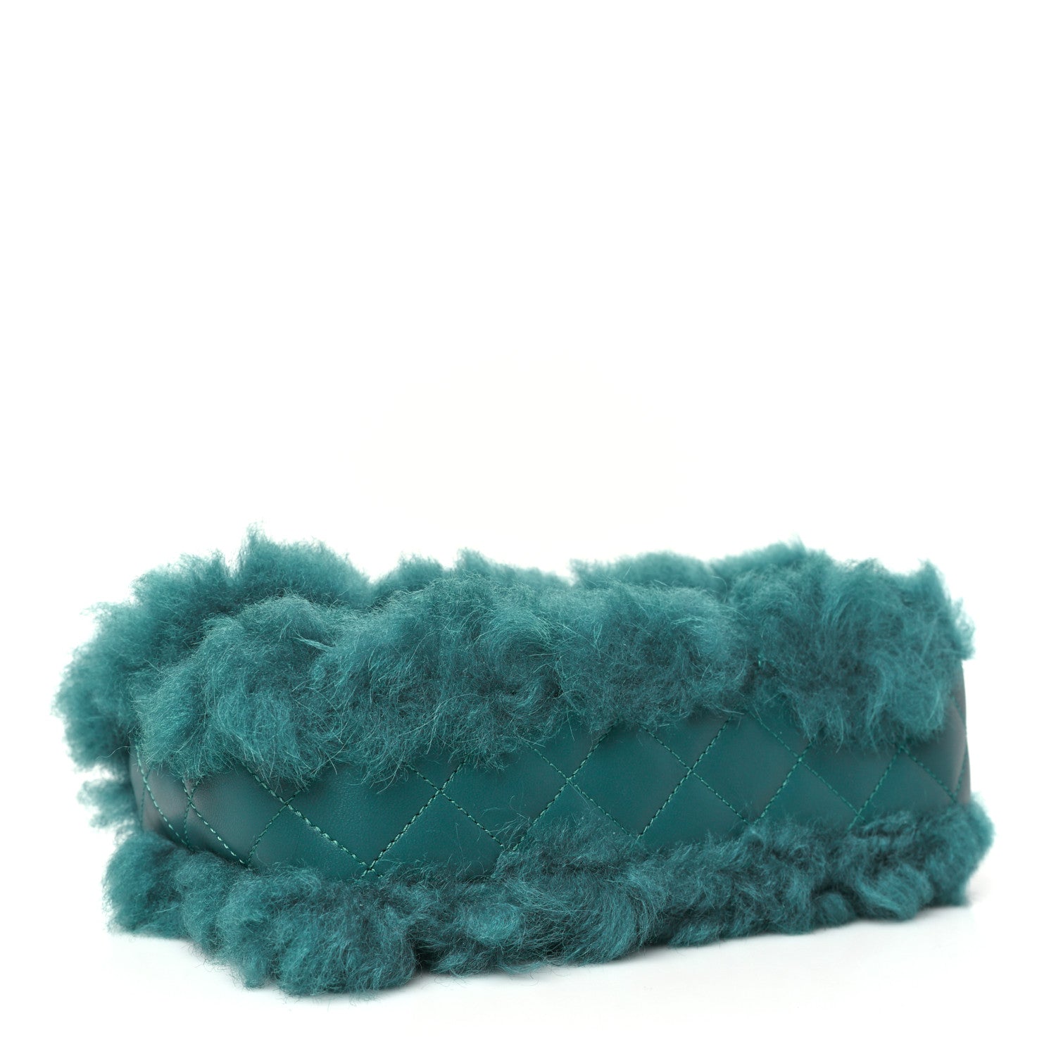 Chanel Shearling Lambskin Quilted Flap Green 4 of 10