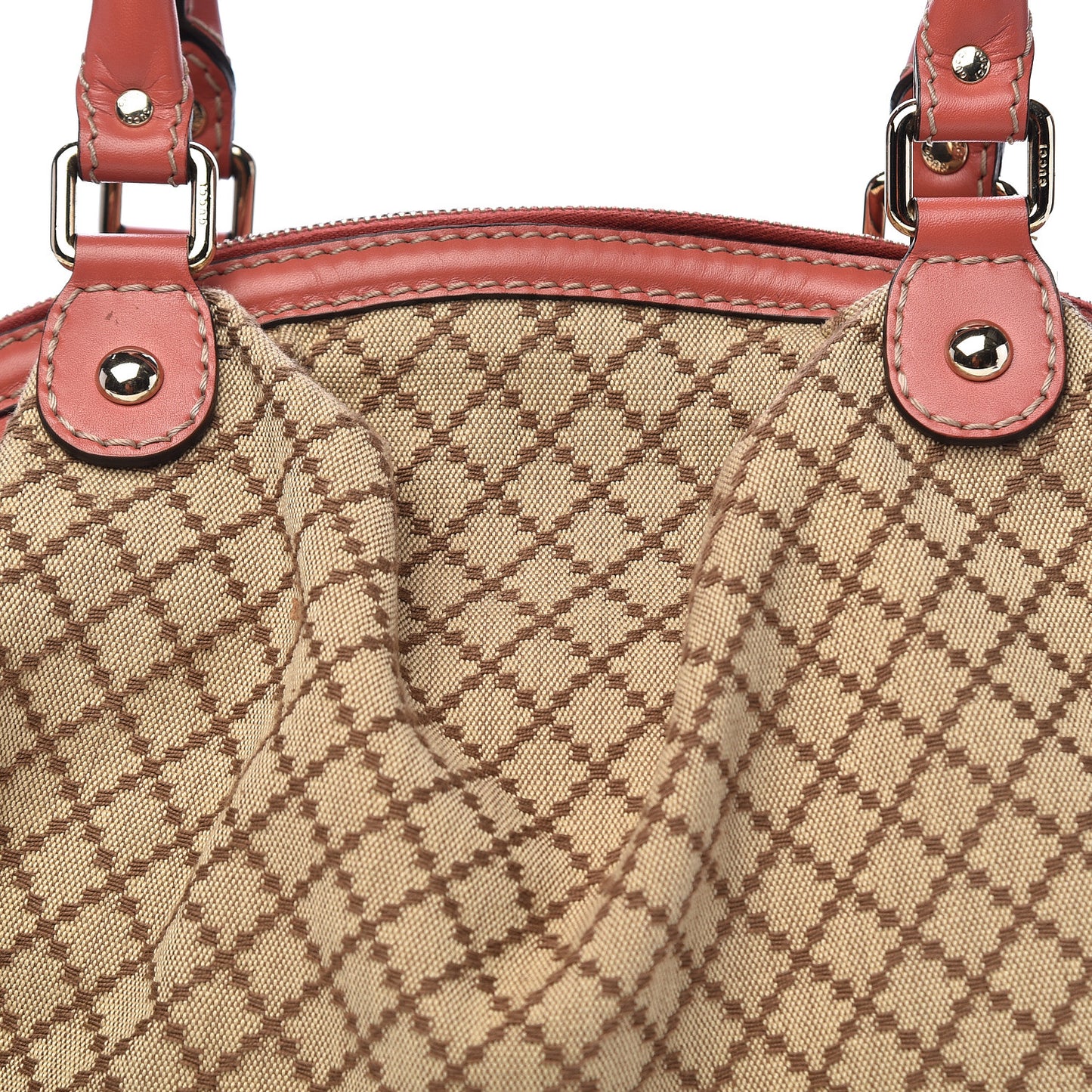 Diamante Medium Sukey Boston Interlocking G Charm Bag Pink