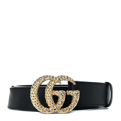 Gucci Moon Calfskin Scales Double G 40mm Belt 95 38 Black 1 of 6