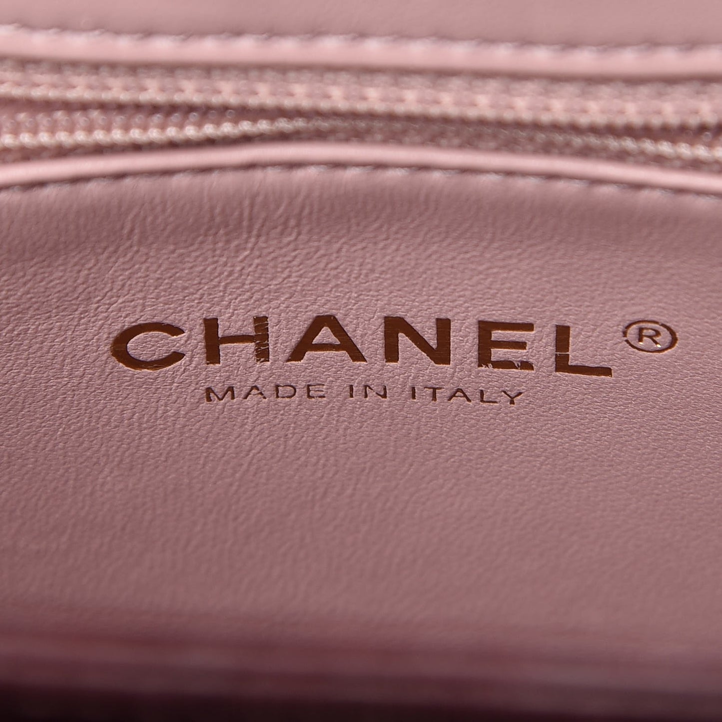 Glazed Iridescent Calfskin Quilted Tote Burgundy