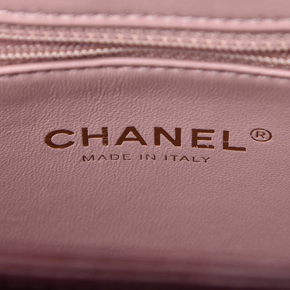 Chanel Glazed Iridescent Calfskin Quilted Tote Burgundy 7 of 11