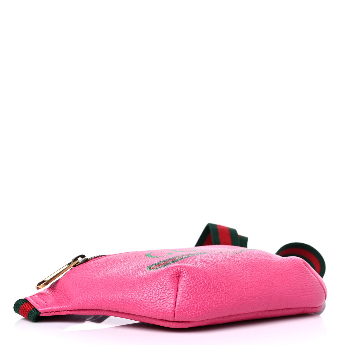 Grained Calfskin Small Logo Belt Bag Box Pink Green