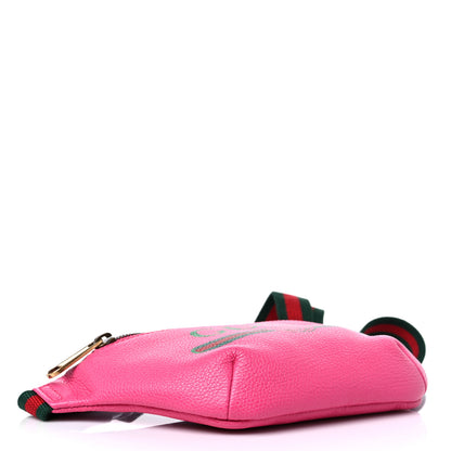 Gucci Grained Calfskin Small Logo Belt Bag Box Pink Green 4 of 10