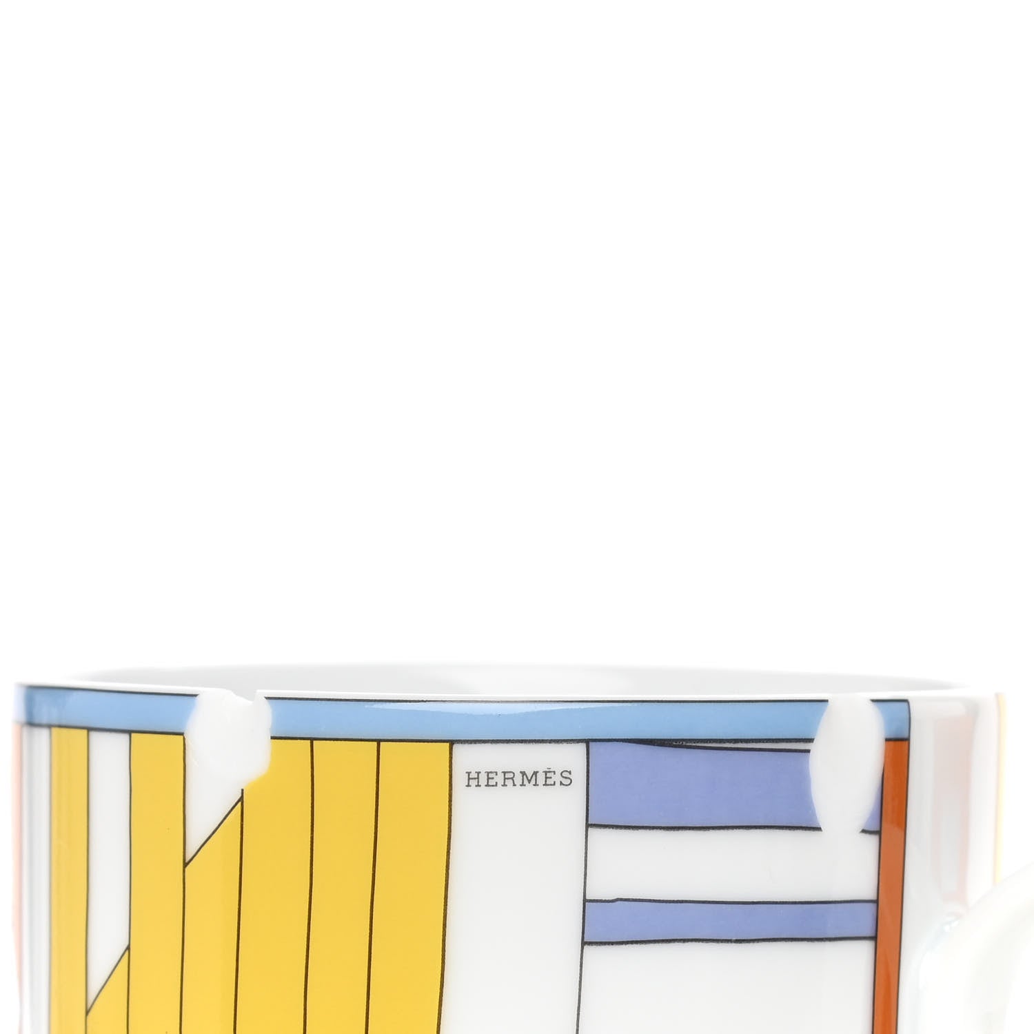 Hermes Porcelain Promenade Au Faubourg Mug Set of 2 9 of 11