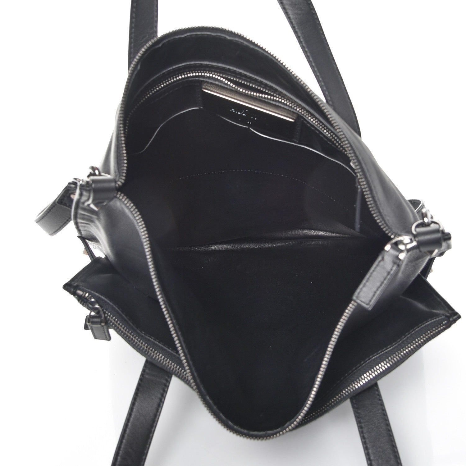 Valentino Garavani Nappa Medium Rockstud Zippered Tote Black 6 of 10