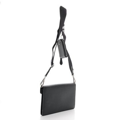Prada Saffiano City Calf Mini Envelope Bag Black 3 of 12