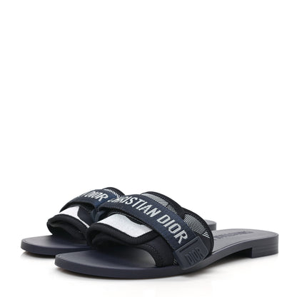 Christian Dior Technical Stretch Fabric Camouflage Dio(r)evolution Slide Sandals 36 Deep Blue 3 of 8