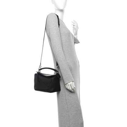 Loewe Calfskin Small Puzzle Bag Black 2 of 14