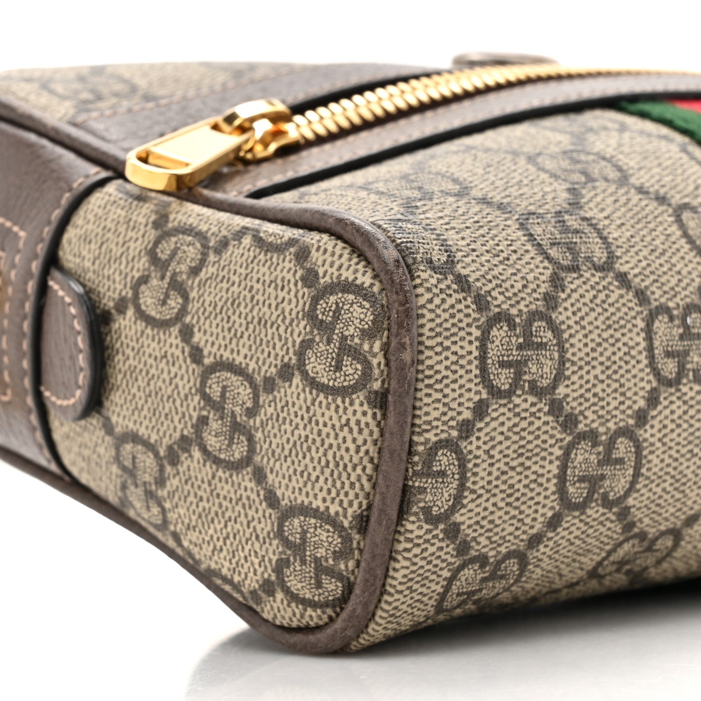 GG Supreme Monogram Small Ophidia Belt Bag 105 42 Dark Brown