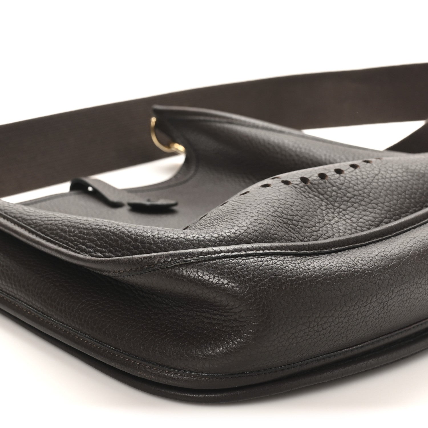 Hermes Taurillon Clemence Evelyne II PM Chocolate 8 of 9