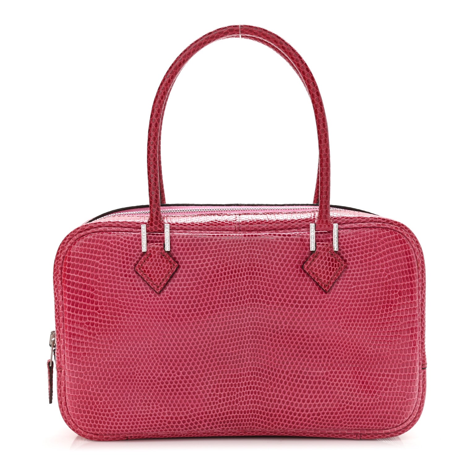 Hermes Shiny Lizard Diamond Plume Elan 22 Fuchsia 1 of 12