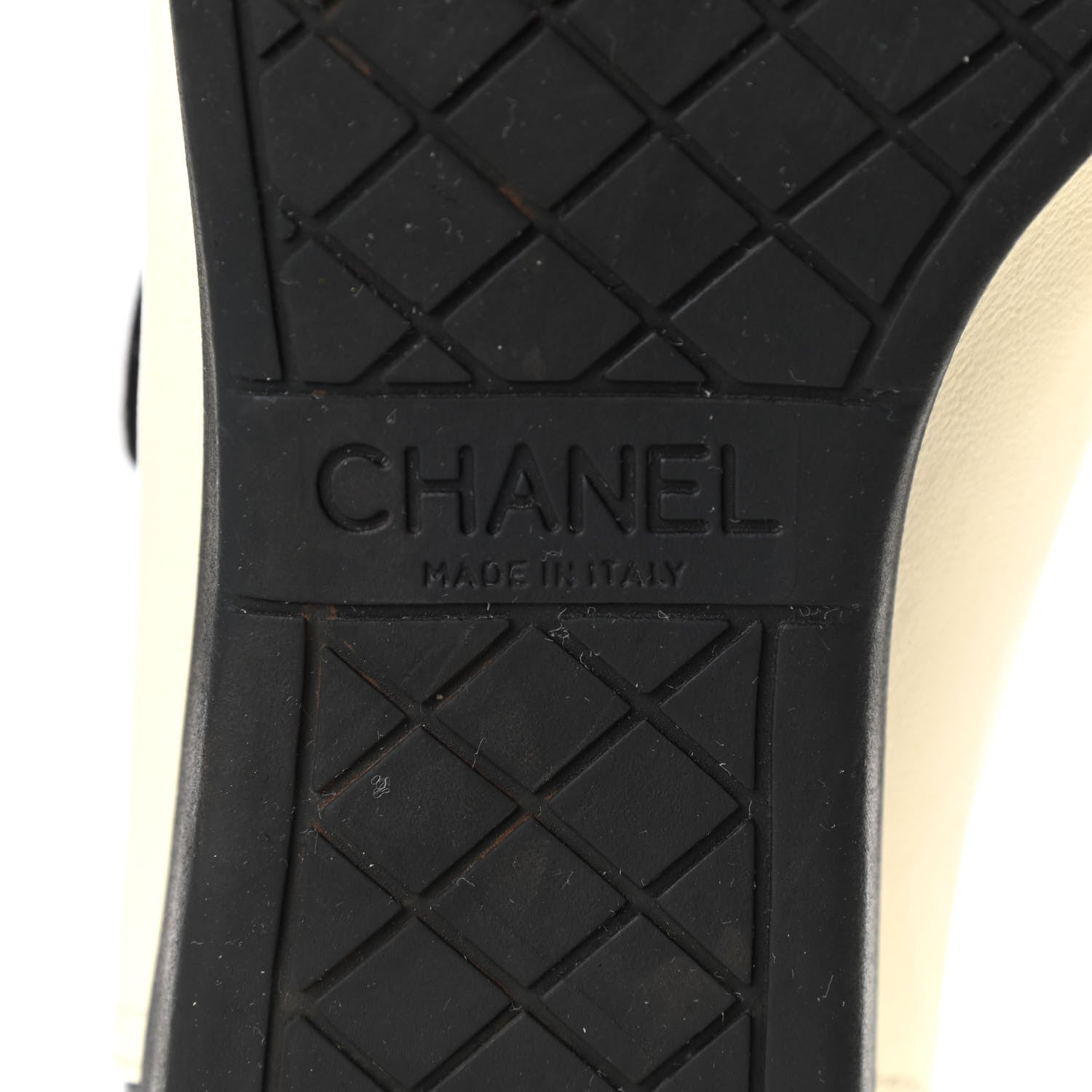 Chanel Lambskin Patent Cap Toe CC Sneakers 39 White Black 7 of 15