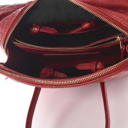 Balenciaga Agneau S Blanket Square Tote Rouge Brique 6 of 10