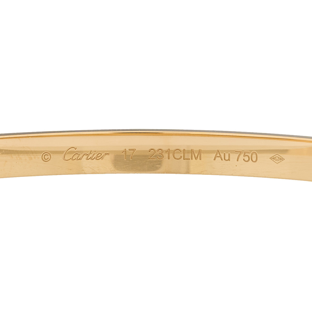Cartier 18K Yellow Gold Medium LOVE Bracelet 17 3 of 9