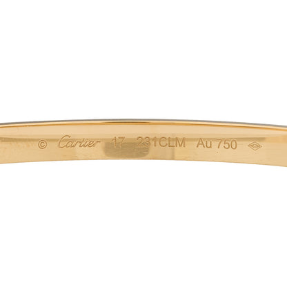 Cartier 18K Yellow Gold Medium LOVE Bracelet 17 3 of 9