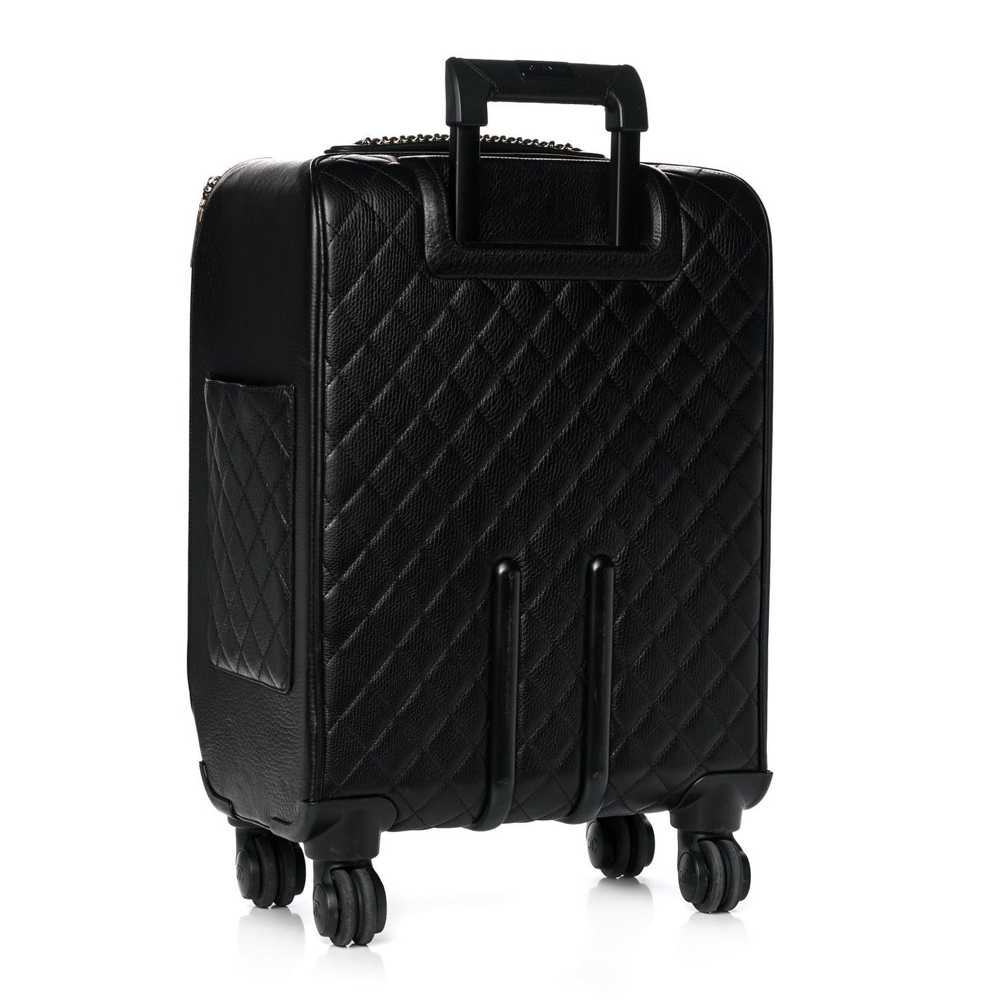 Calfskin Quilted Coco Case Trolley Black