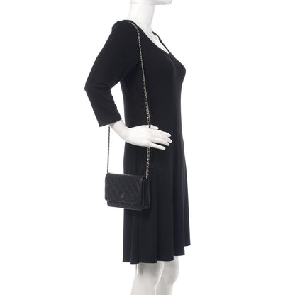 Chanel Caviar Quilted Wallet On Chain WOC Black 2 of 11