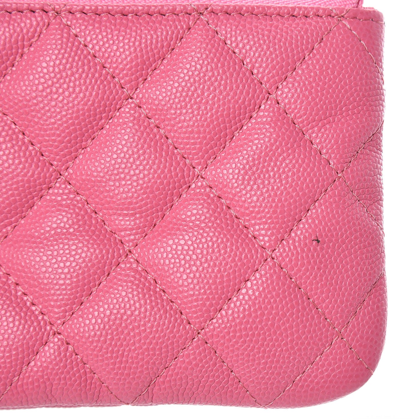 Caviar Quilted Small Cosmetic Case Pink