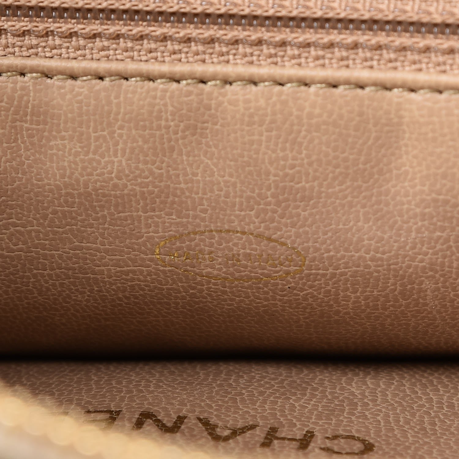Chanel Caviar CC Shoulder Bag Beige 7 of 9
