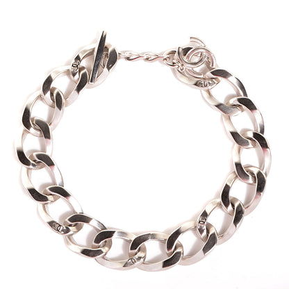 Chanel Crystal CC Chain Link Choker Necklace Silver 1 of 5