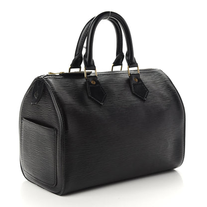 Louis Vuitton Epi Speedy 25 Black 3 of 10