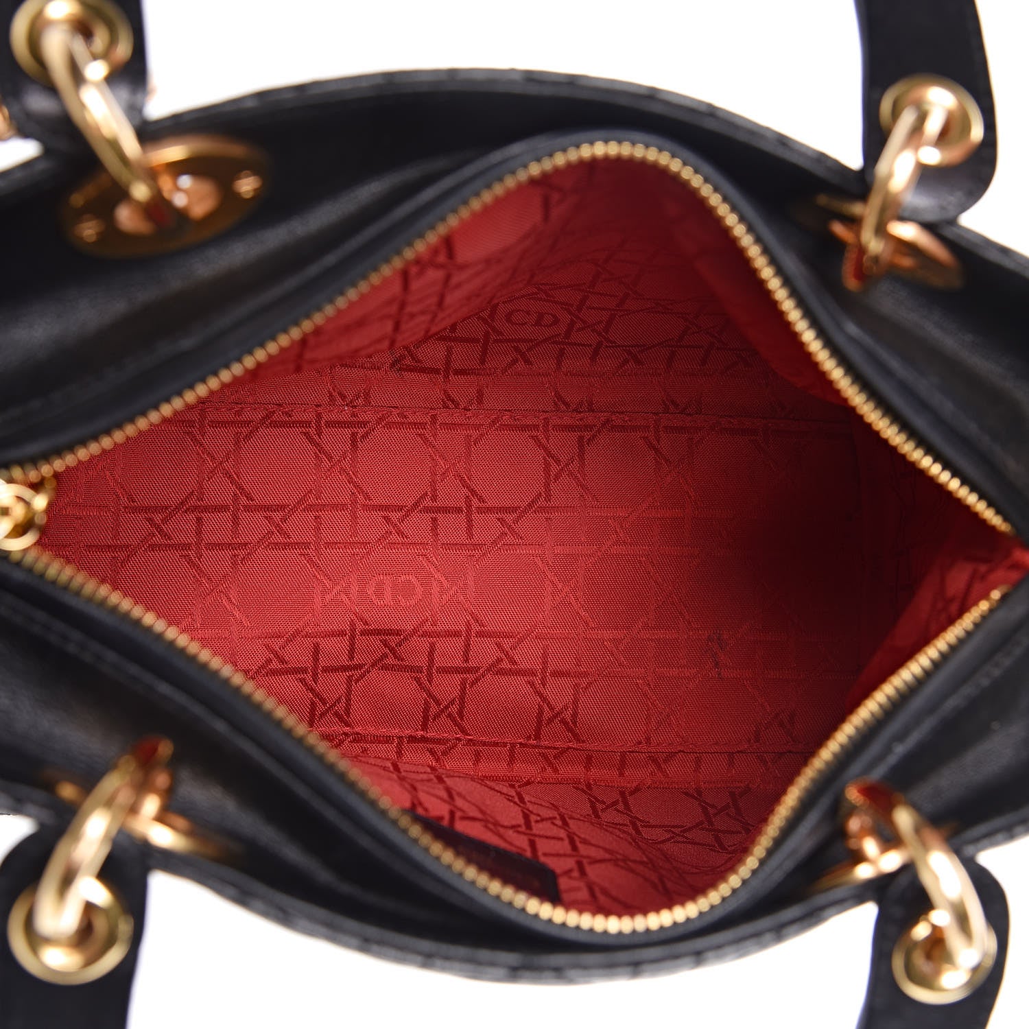 Christian Dior Lambskin Cannage Medium Lady Dior Black 5 of 10