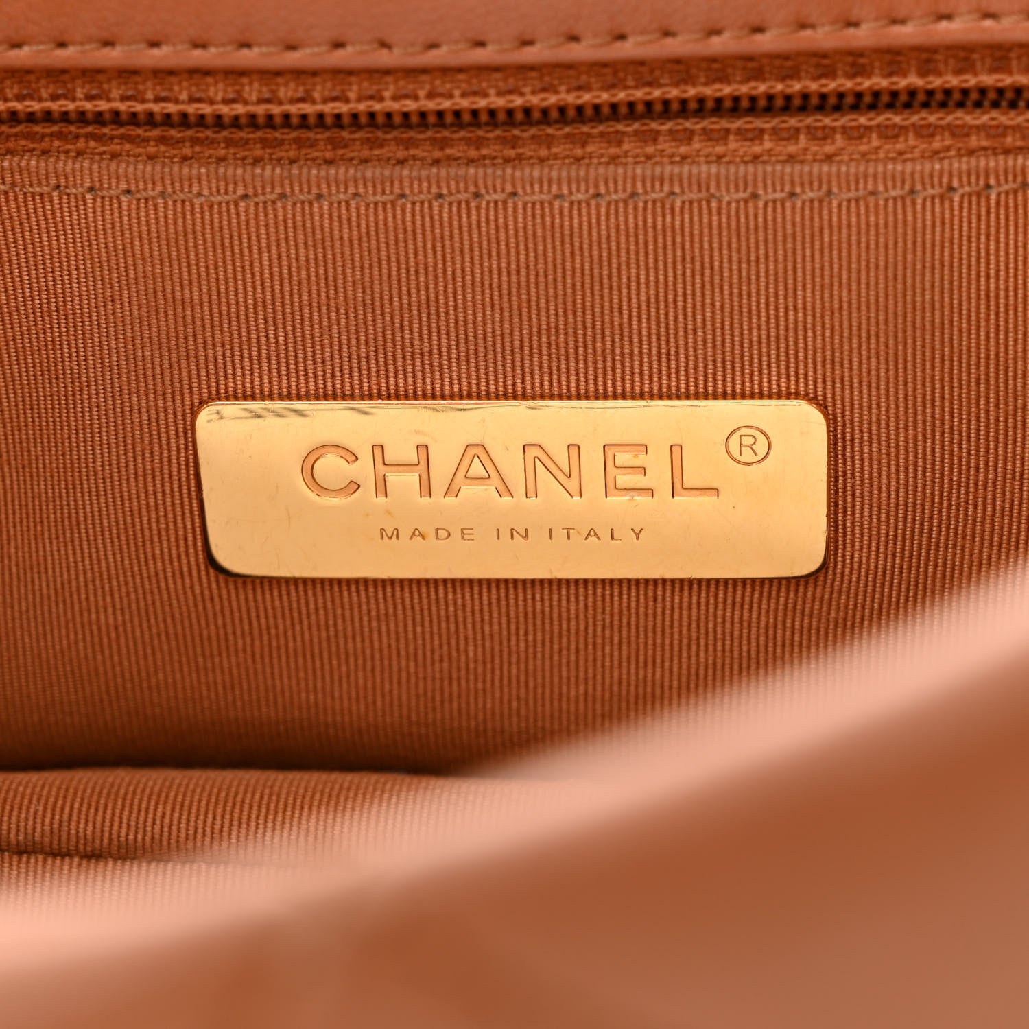Chanel Lambskin Quilted Large Chanel 19 Flap Brown 6 of 10