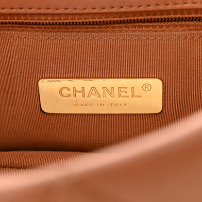 Chanel Lambskin Quilted Large Chanel 19 Flap Brown 6 of 10
