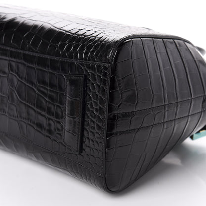 Givenchy Calfskin Crocodile Embossed Small Antigona Black 7 of 10