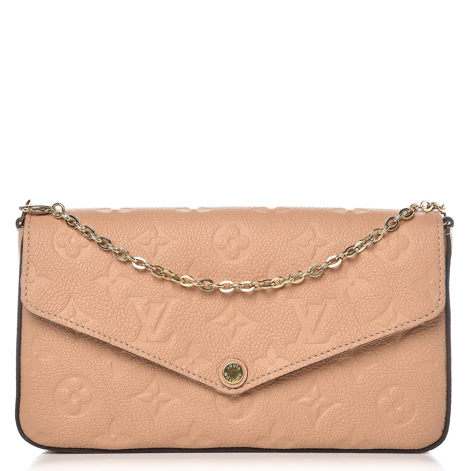 Louis Vuitton Empreinte Pochette Felicie Chain Wallet Papyrus 1 of 10