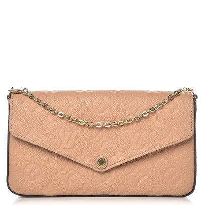 Louis Vuitton Empreinte Pochette Felicie Chain Wallet Papyrus 1 of 10