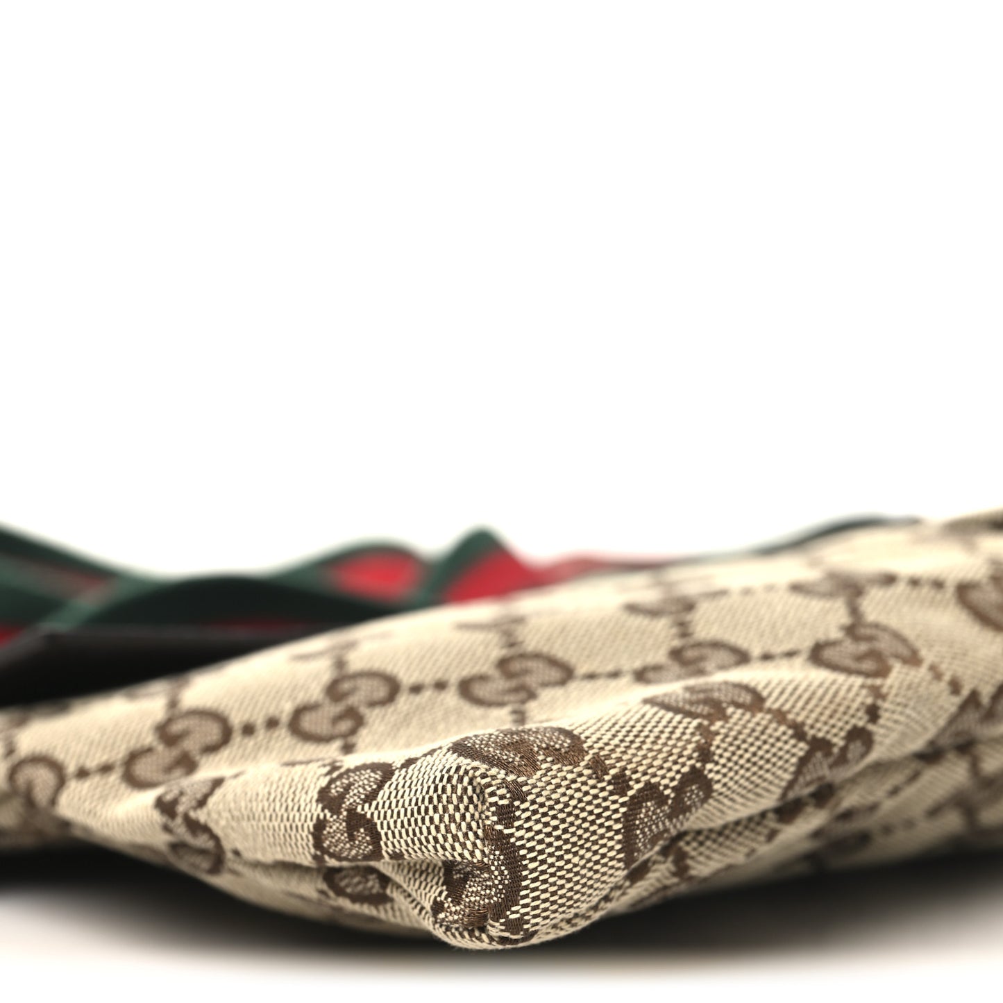 GG Monogram Web Double Pocket Belt Bag Dark Brown