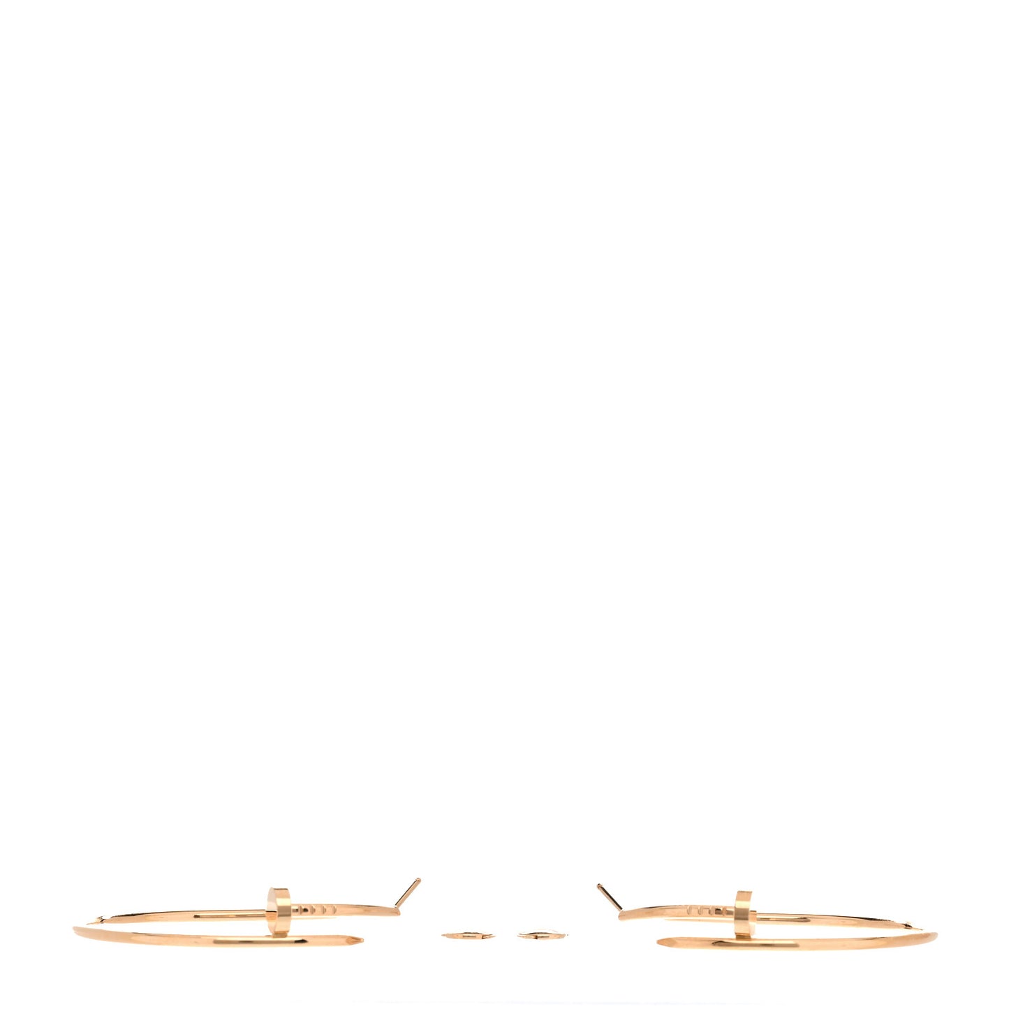 18K Pink Gold Large Juste Un Clou Hoop Earrings