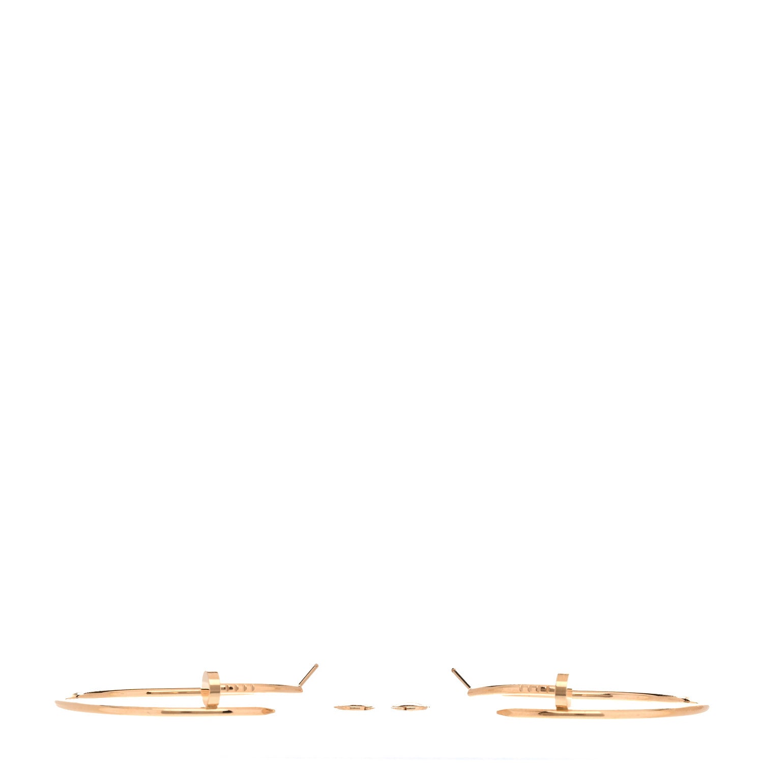 Cartier 18K Pink Gold Large Juste Un Clou Hoop Earrings 3 of 5