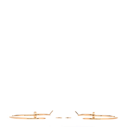 Cartier 18K Pink Gold Large Juste Un Clou Hoop Earrings 3 of 5