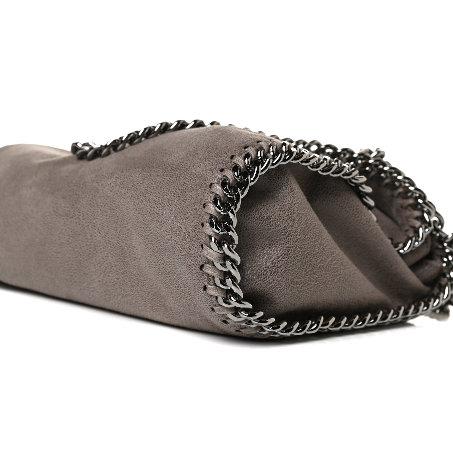Shaggy Deer Mini Falabella Fold Over Tote Ash Grey