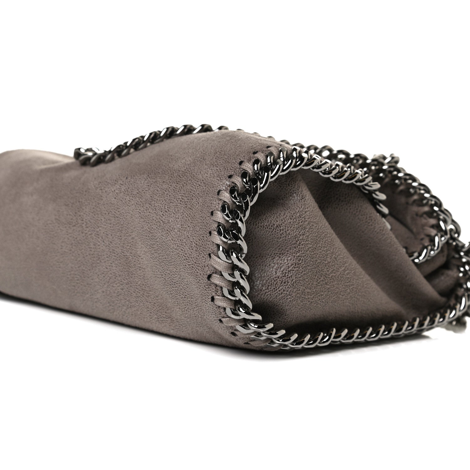 Stella McCartney Shaggy Deer Mini Falabella Fold Over Tote Ash Grey 11 of 13