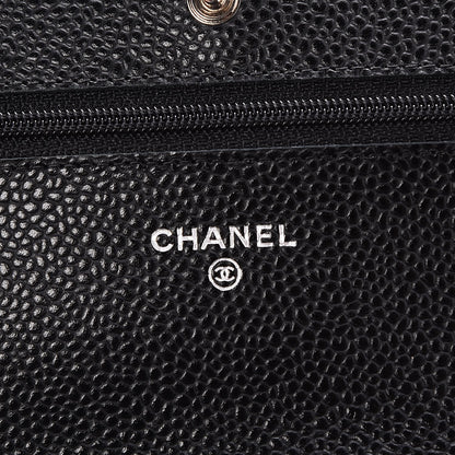 Chanel Caviar Quilted Wallet On Chain WOC Black 6 of 9
