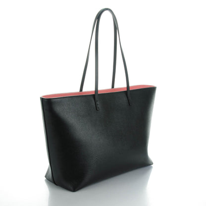 Fendi Vitello Elite Flowerland Medium Roll Tote Black 3 of 11