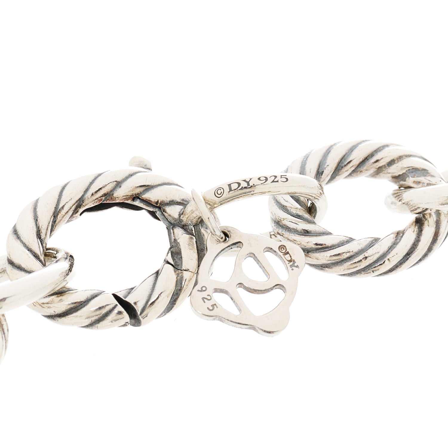 David Yurman Sterling Silver 10mm Medium Oval Link Bracelet 3 of 4