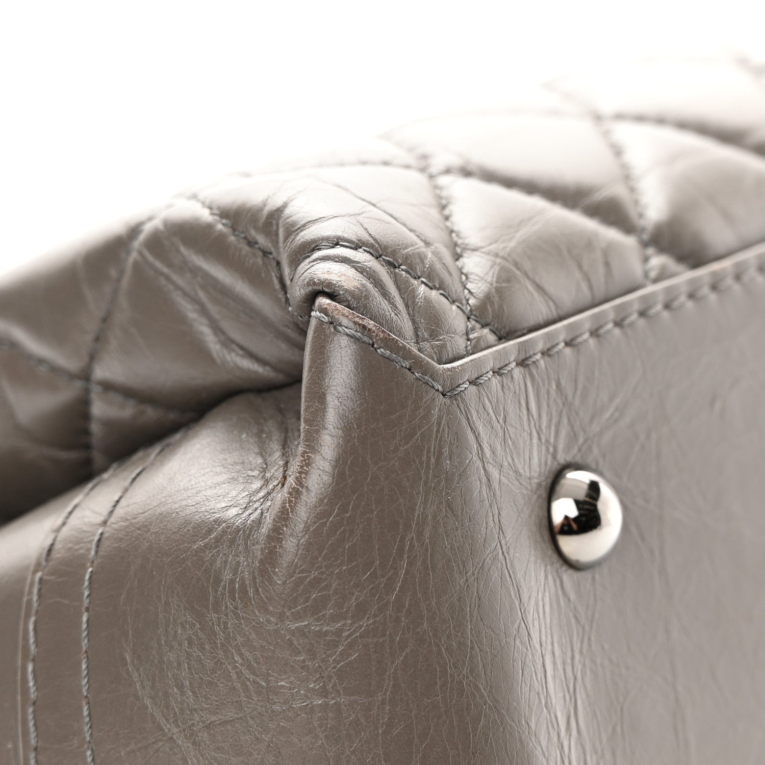 Chanel Aged Calfskin Medium Lady Pearly Flap Grey 9 of 16