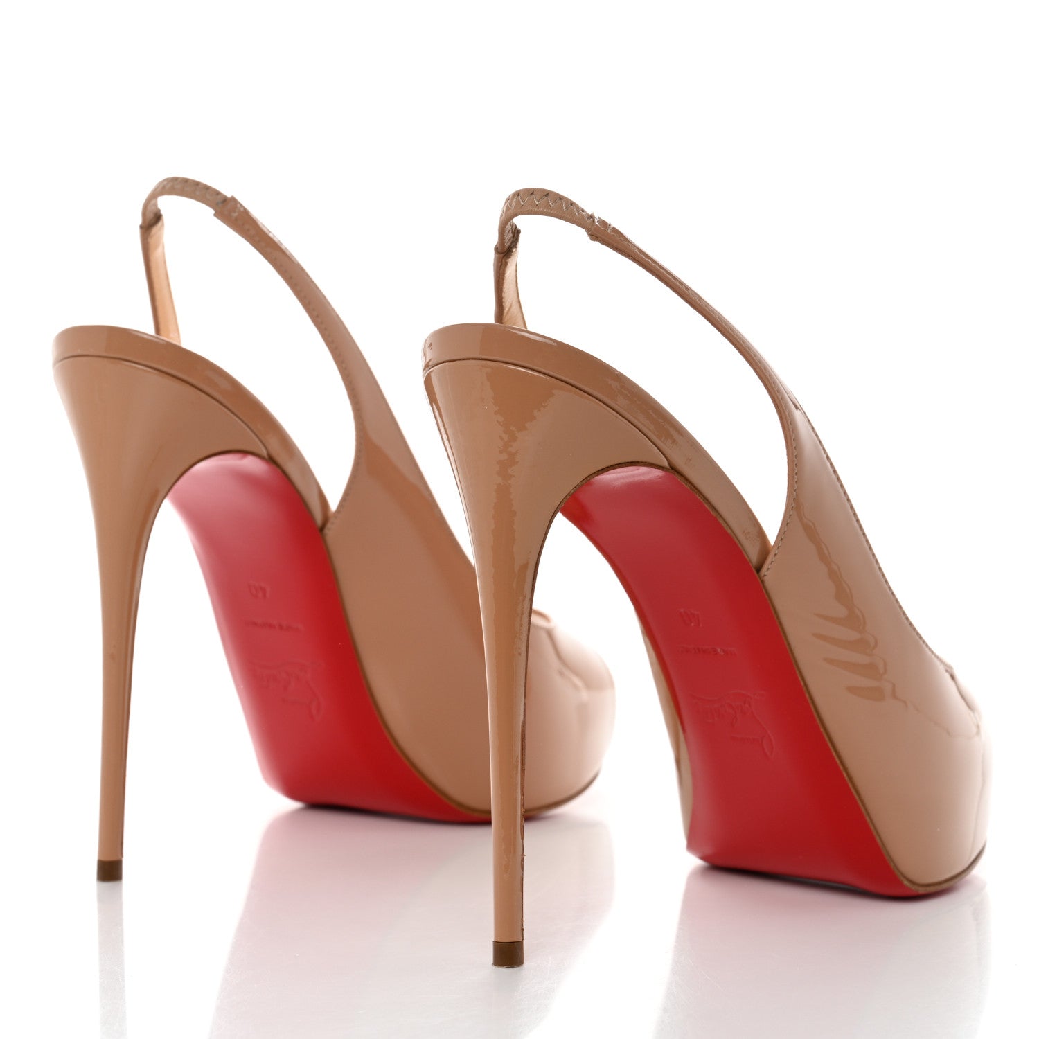 Christian Louboutin Patent Private Number 120 Pumps 40 Nude 4 of 8