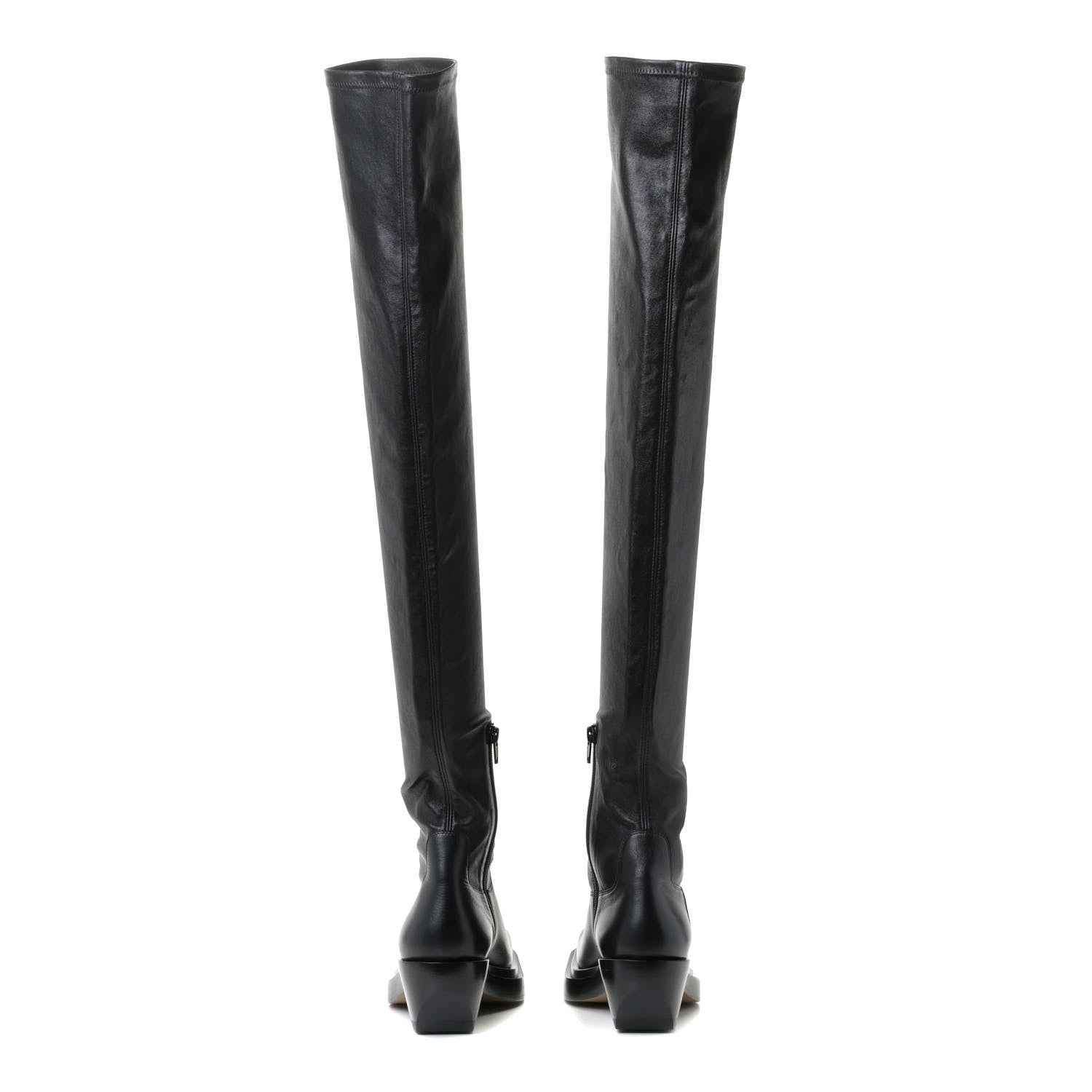 Bottega Veneta Calfskin Nappa Lean Over The Knee Boots 37.5 Black 5 of 12