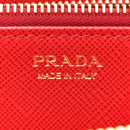 Prada X UNIVERSAL STUDIOS Saffiano Frankenstein Rose Zip Around Wallet Lacca 6 of 7