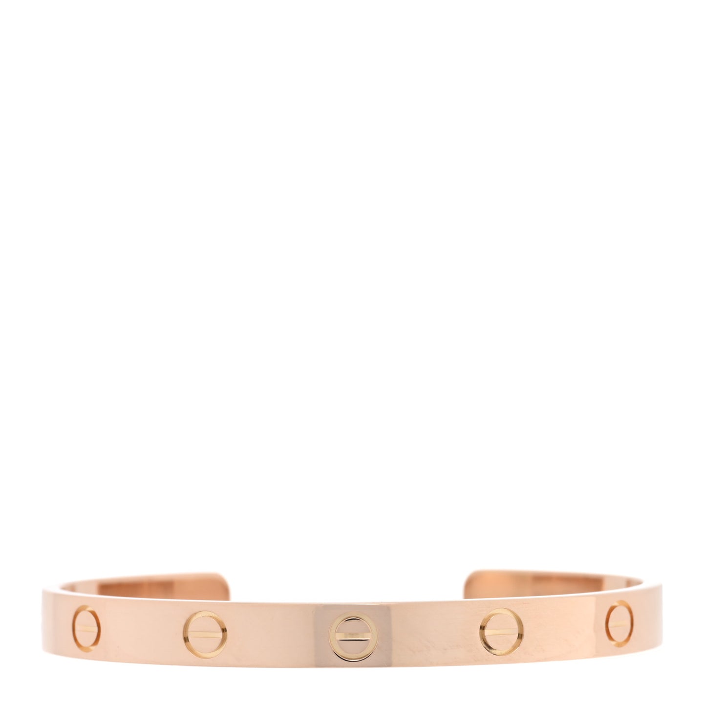 18K Pink Gold LOVE Cuff Bracelet 17
